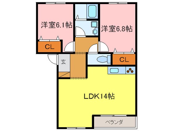 ペルレの物件間取画像